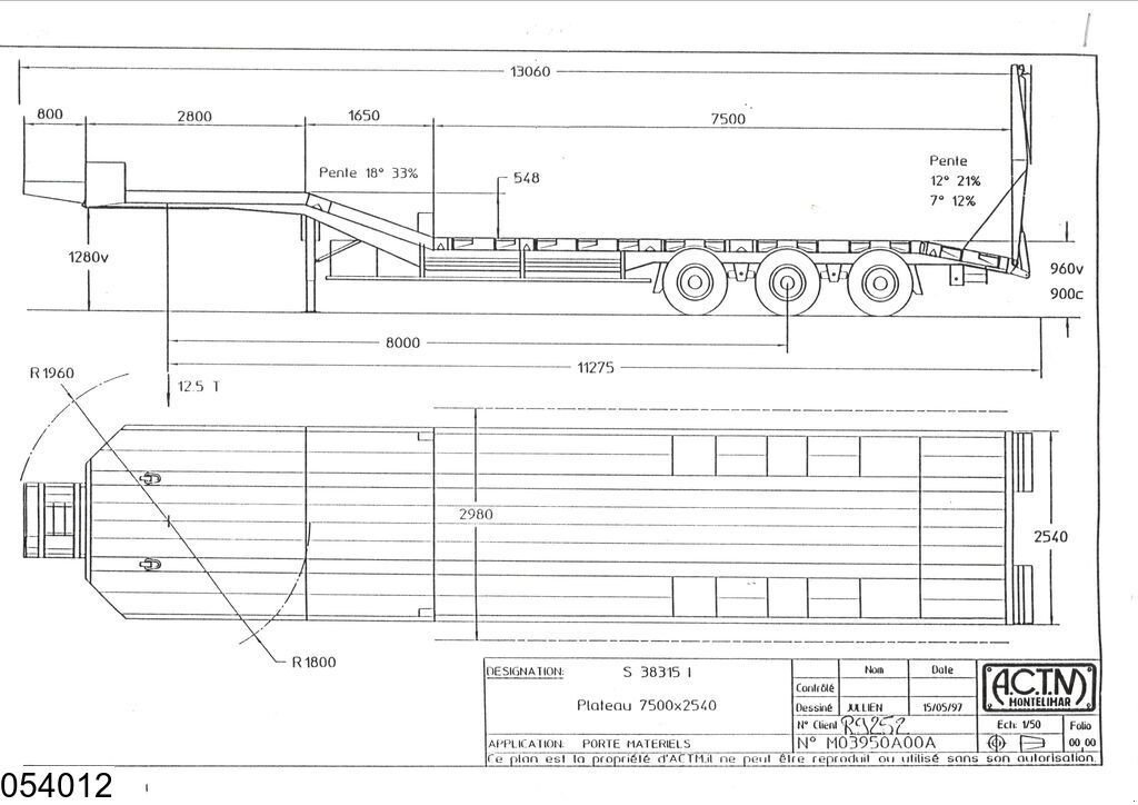 Tieflader des Typs Sonstige ACTM Lowbed 38.000 KG, Steel suspension, Gebrauchtmaschine in Ede (Bild 2)