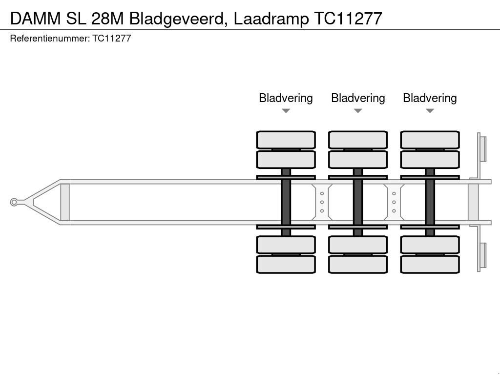Tieflader of the type Sonstige Damm SL 28M Bladgeveerd, Laadramp, Gebrauchtmaschine in Apeldoorn (Picture 7)