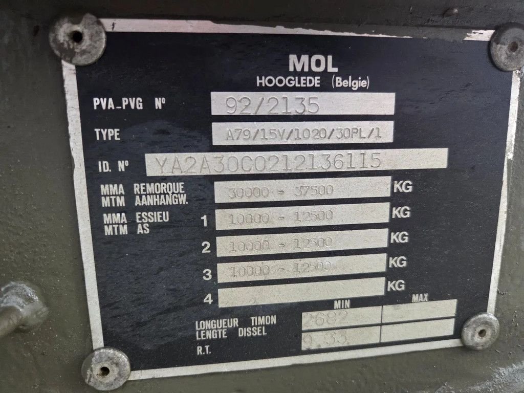 Tieflader typu Sonstige MOL 3 as bladgeveerd hydr rampen , verbreders, Gebrauchtmaschine v Emmeloord (Obrázek 11)