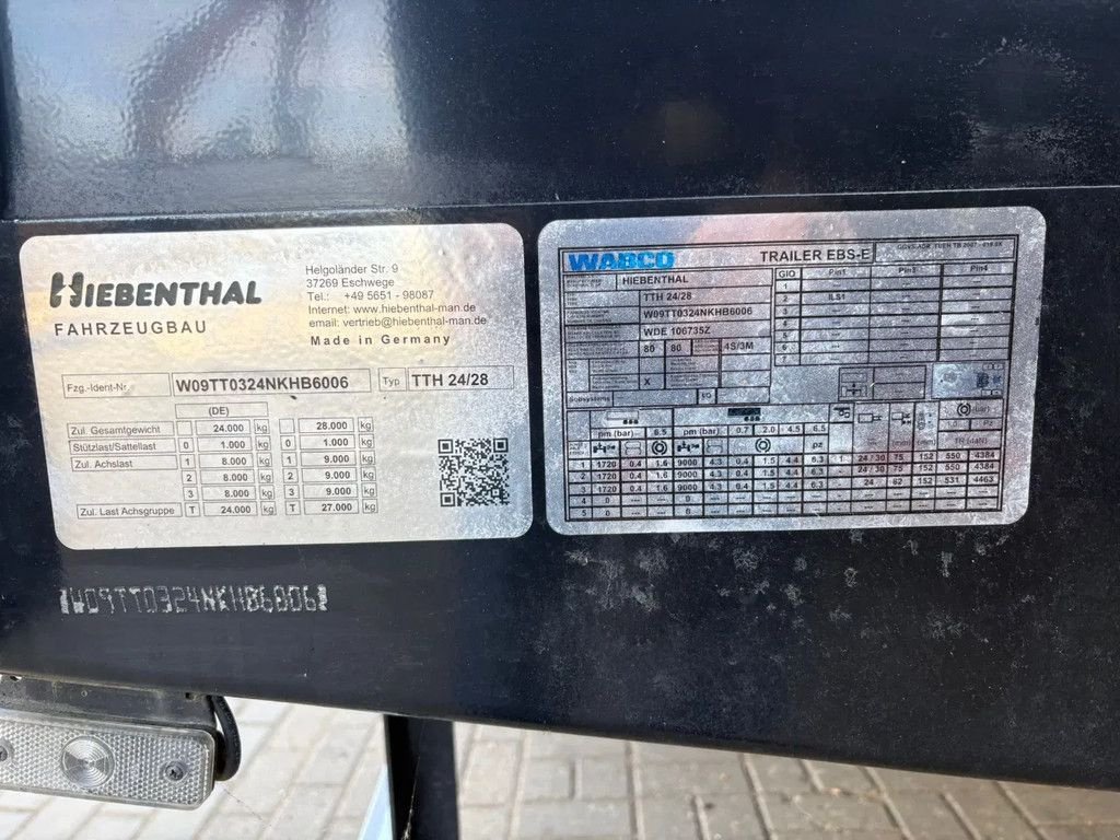 Tieflader Türe ait Sonstige Onbekend Hiebenthal TTH24/28, Gebrauchtmaschine içinde Doetinchem (resim 8)