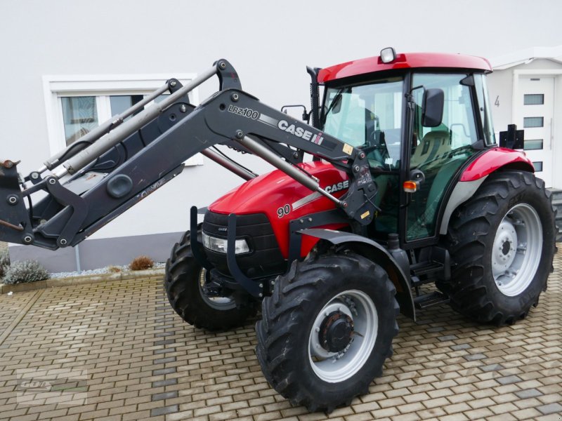 Traktor des Typs Case IH JX 90 Allr. Mit Druckluftanlage und Stoll Profi-Industriefrontlader. Gepflegter Original Zustand!!, Gebrauchtmaschine in Langenzenn (Bild 1)