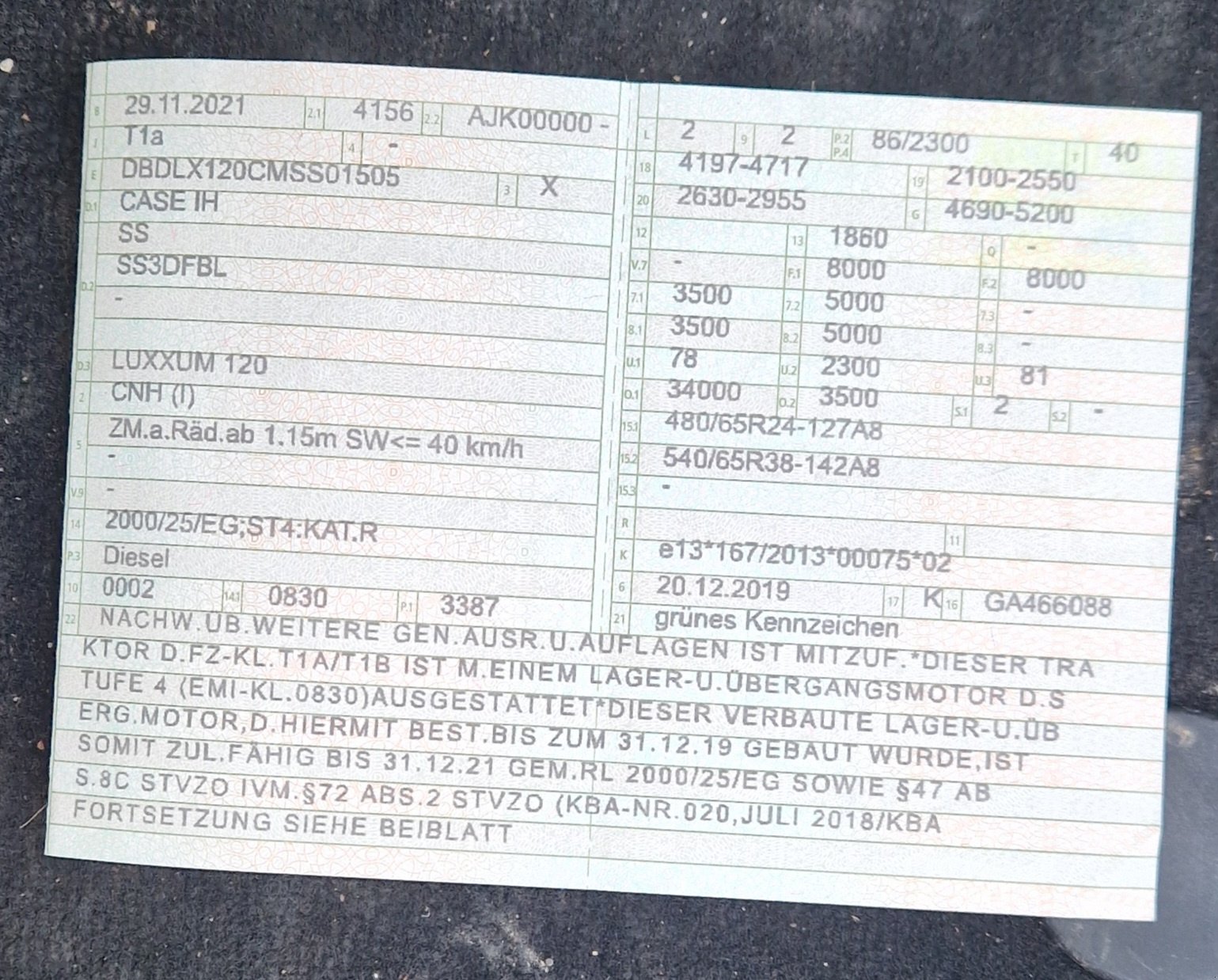 Traktor of the type Case IH Luxxum 120 Bj. 2021 800h Klima FH, Gebrauchtmaschine in Palling (Picture 26)