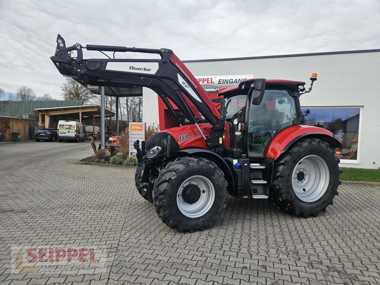 Traktor des Typs Case IH MAXXUM 150 CVX FH+FZ+ Quicke Q6, Neumaschine in Groß-Umstadt (Bild 2)