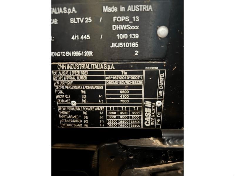 Traktor Türe ait Case IH MAXXUM 150 CVX, Gebrauchtmaschine içinde ESCAUDOEUVRES (resim 8)