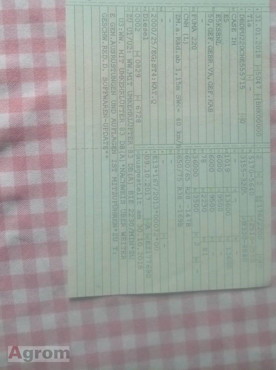 Traktor van het type Case IH Puma 220, Gebrauchtmaschine in Meißenheim-Kürzell (Foto 13)