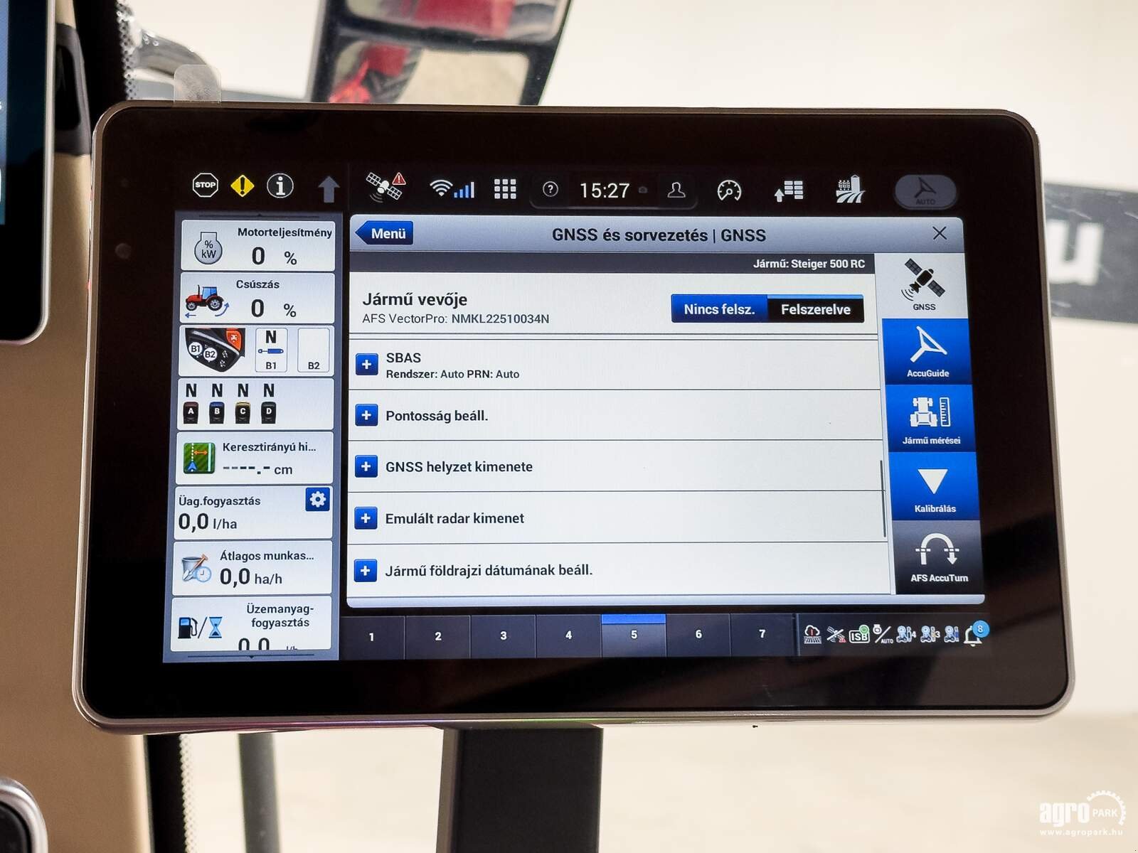 Traktor типа Case IH Steiger 500 16/2 Powershift 40 km/h, cab suspension, AFS Vector Pro Base with RTK activation, 900/60R42 tires, Gebrauchtmaschine в Csengele (Фотография 22)
