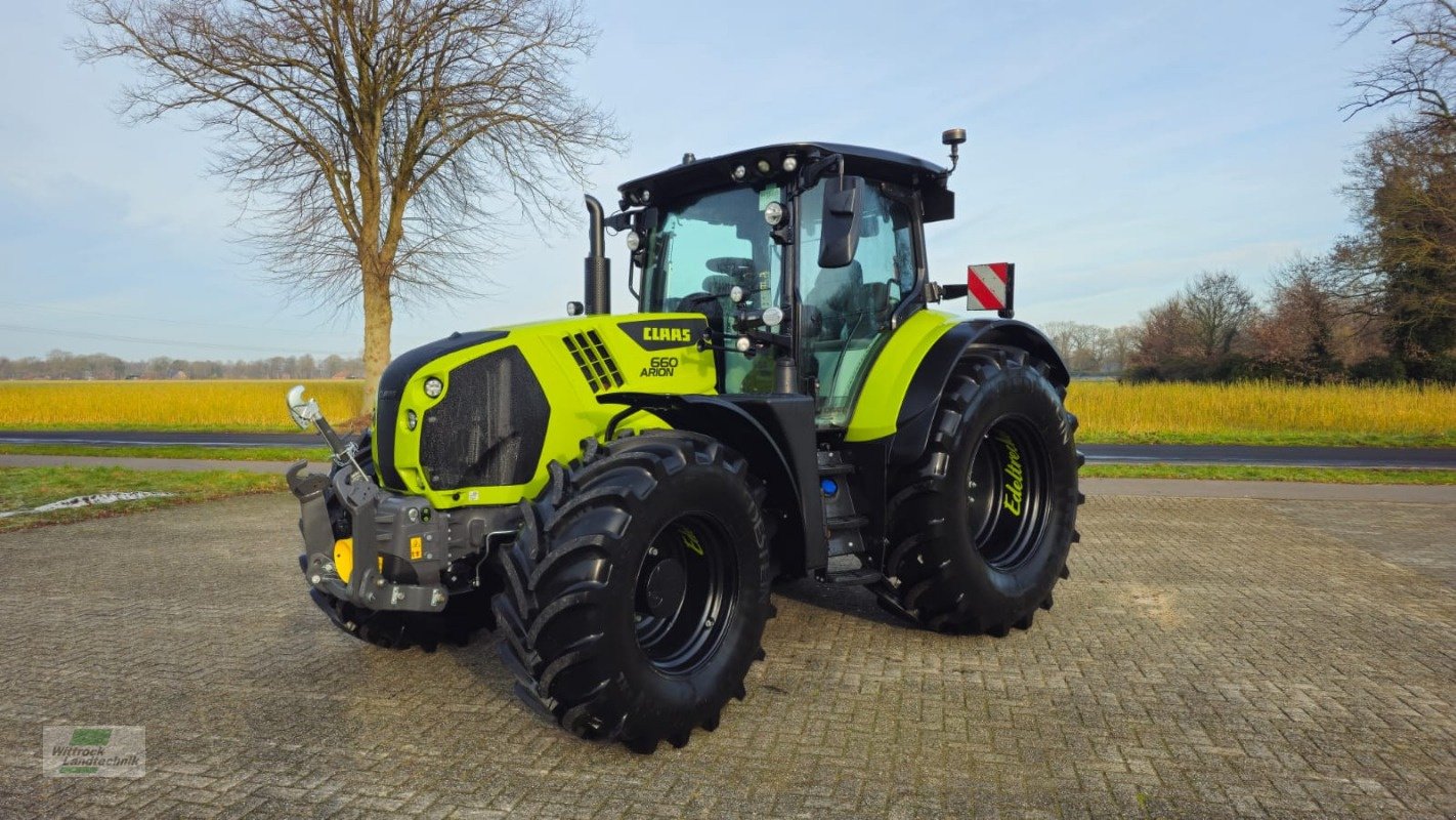 Traktor of the type CLAAS Arion 660 Cebis Edeltrecker, Neumaschine in Rhede / Brual (Picture 1)