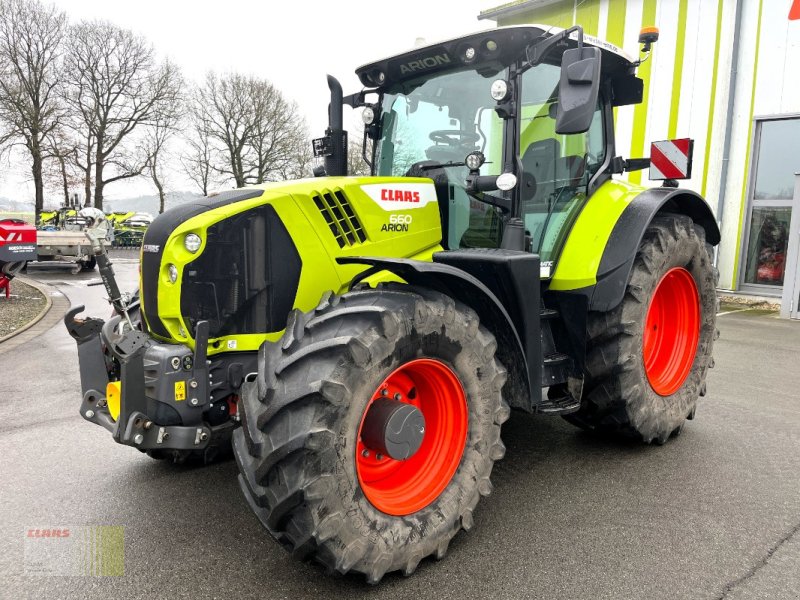 Traktor van het type CLAAS ARION 660 CMATIC CEBIS, FKH + FZW, nur 1.952 h !, Gebrauchtmaschine in Neerstedt
