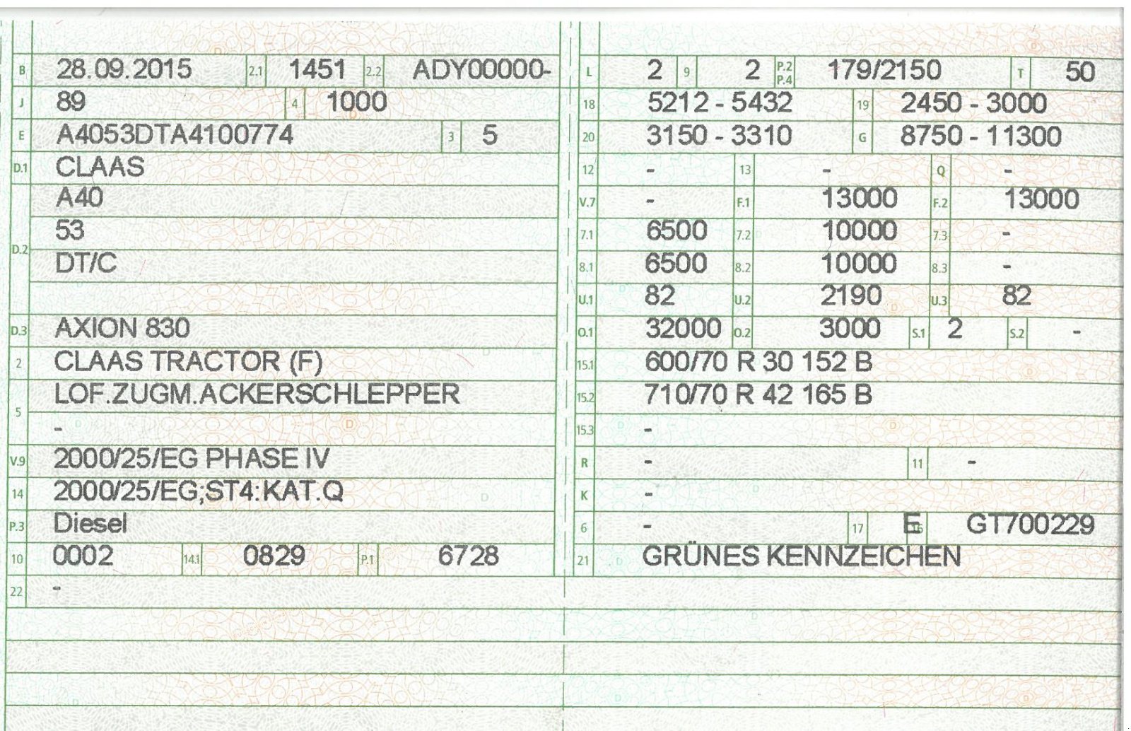 Traktor des Typs CLAAS Axion 830 CMATIC CEBIS RTK, Gebrauchtmaschine in Wagenfeld (Bild 21)