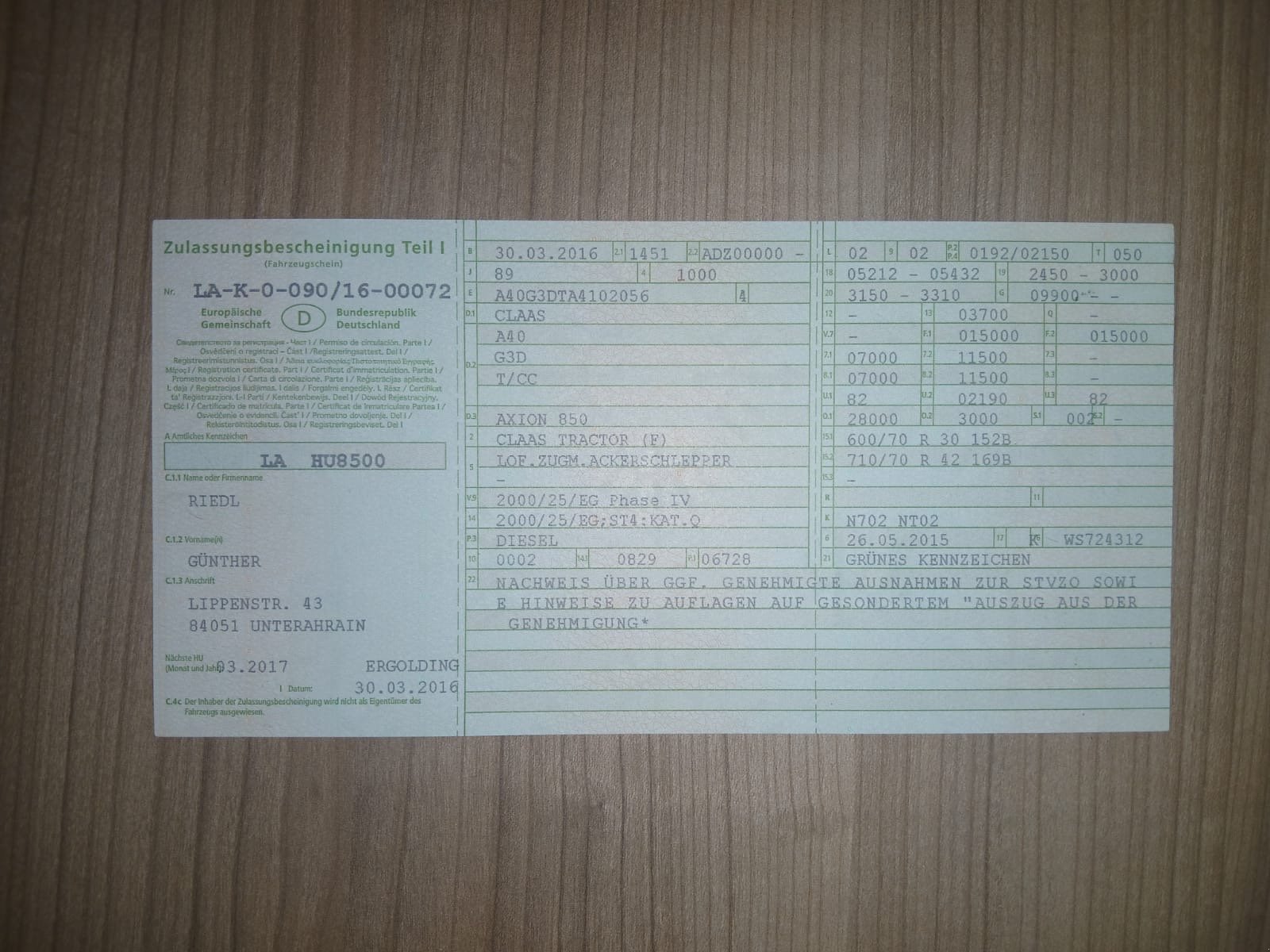 Traktor типа CLAAS Axion 850, Gebrauchtmaschine в Essenbach (Фотография 8)