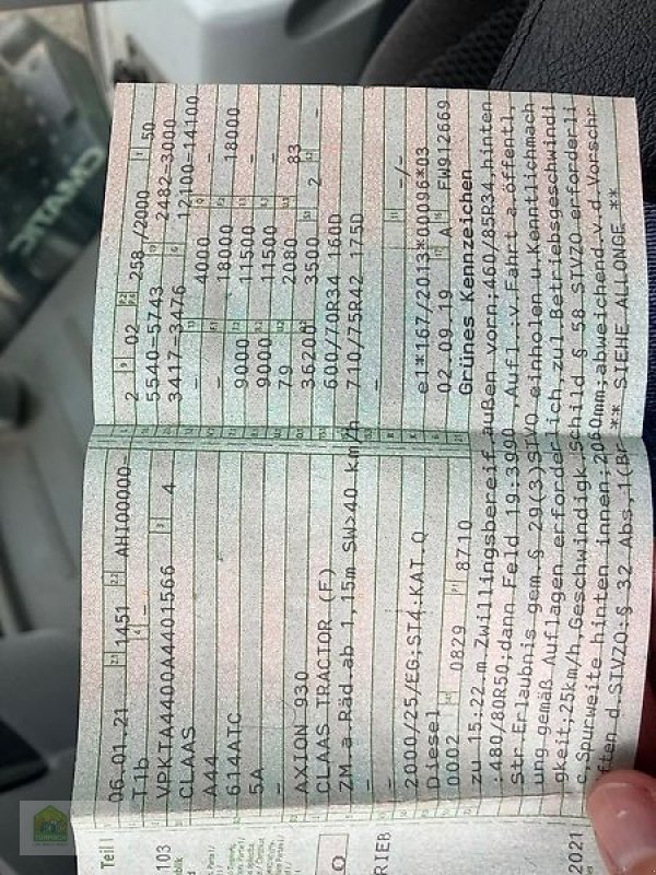 Traktor типа CLAAS Axion 930, Gebrauchtmaschine в Salsitz (Фотография 5)