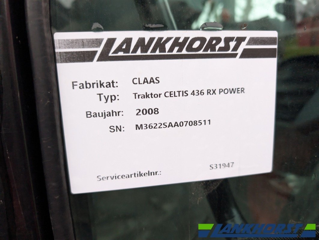 Traktor typu CLAAS CELTIS 436 RX POWER, Gebrauchtmaschine v Neuenkirchen / Bramsche (Obrázek 21)