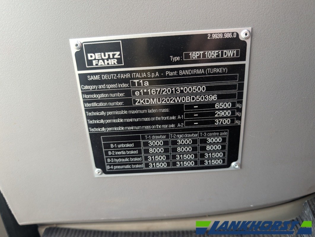 Traktor des Typs Deutz-Fahr 5105 KEYLINE GS, Neumaschine in Neuenhaus (Bild 19)