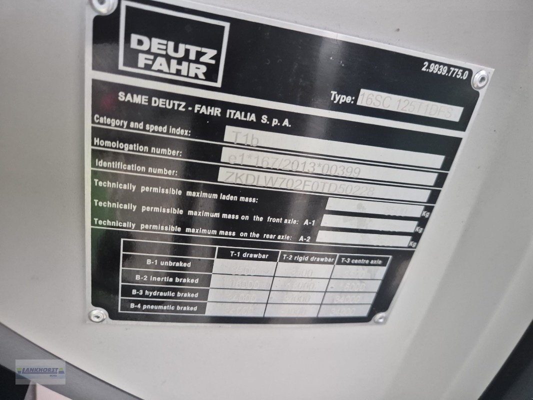 Traktor of the type Deutz-Fahr 6125 C RV-SHIFT, Gebrauchtmaschine in Wiefelstede-Spohle (Picture 21)