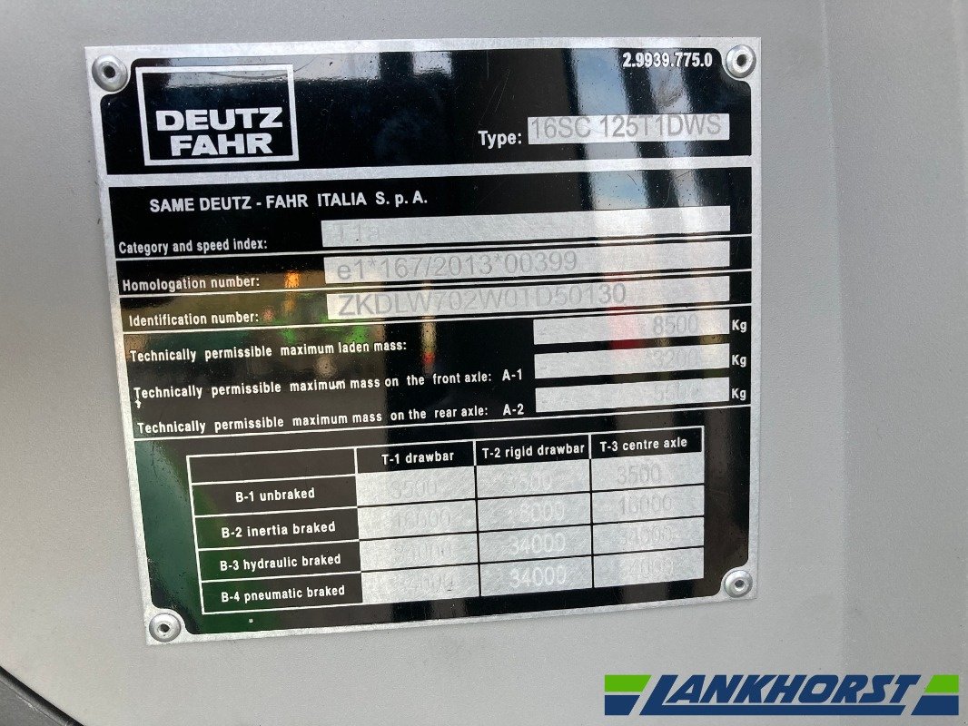 Traktor of the type Deutz-Fahr 6125 C RVSHIFT, Neumaschine in Emsbüren (Picture 23)