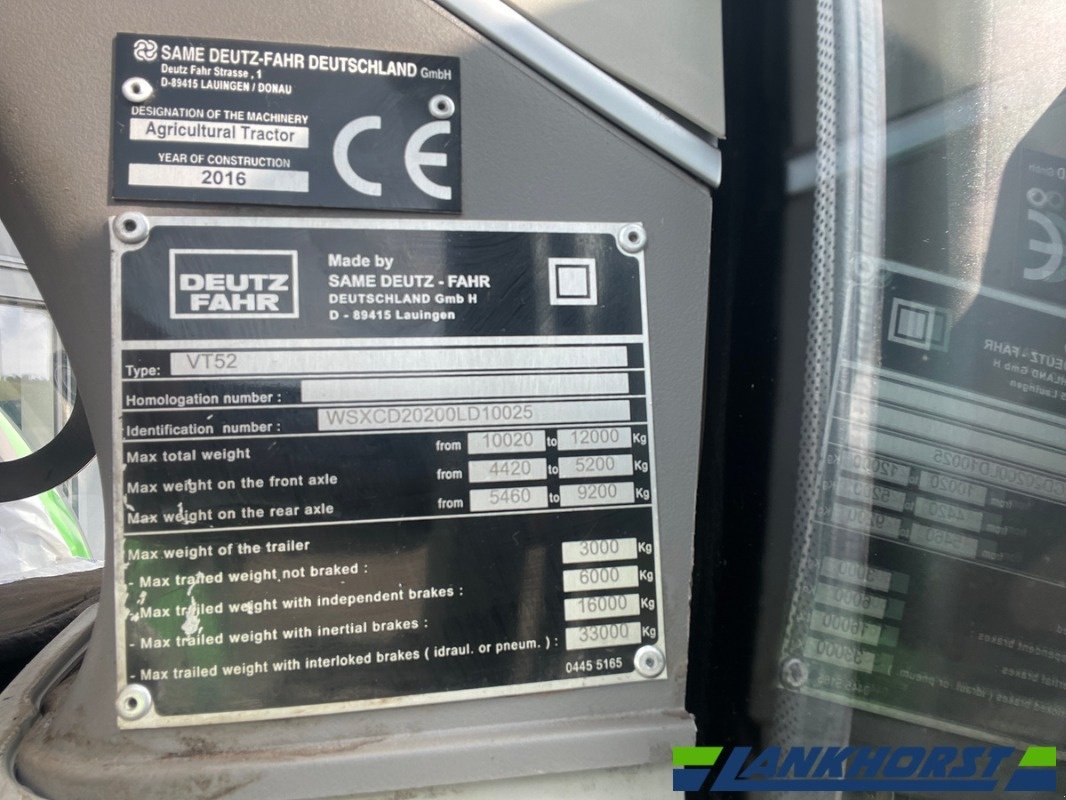 Traktor del tipo Deutz-Fahr 6215 TTV, Gebrauchtmaschine en Emsbüren (Imagen 21)