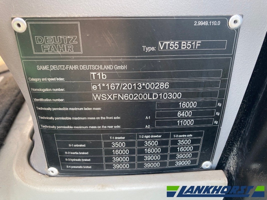 Traktor Türe ait Deutz-Fahr 8280 TTV, Gebrauchtmaschine içinde Emsbüren (resim 24)