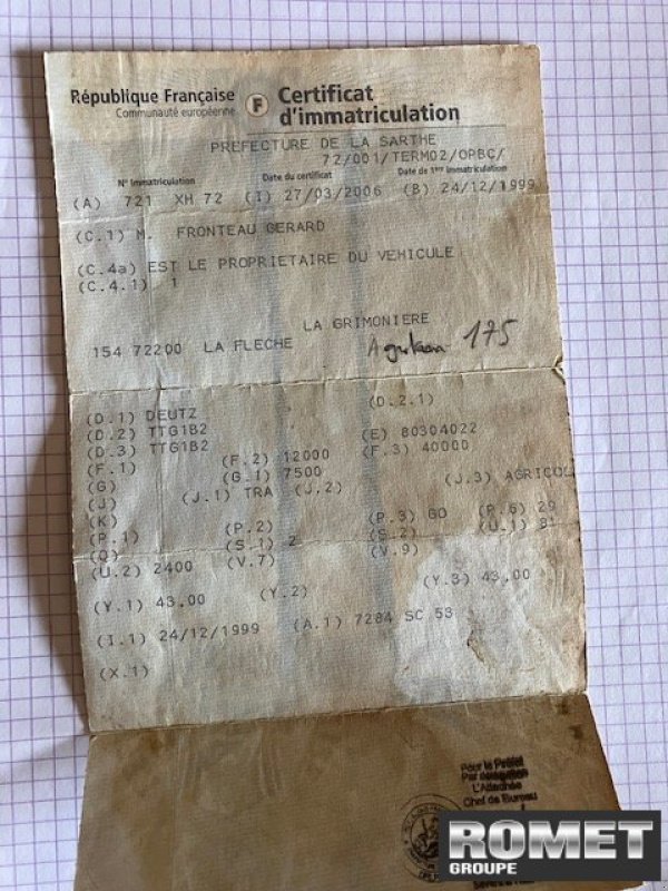 Traktor типа Deutz-Fahr AGROTRON 175, Gebrauchtmaschine в Gennes sur glaize (Фотография 7)