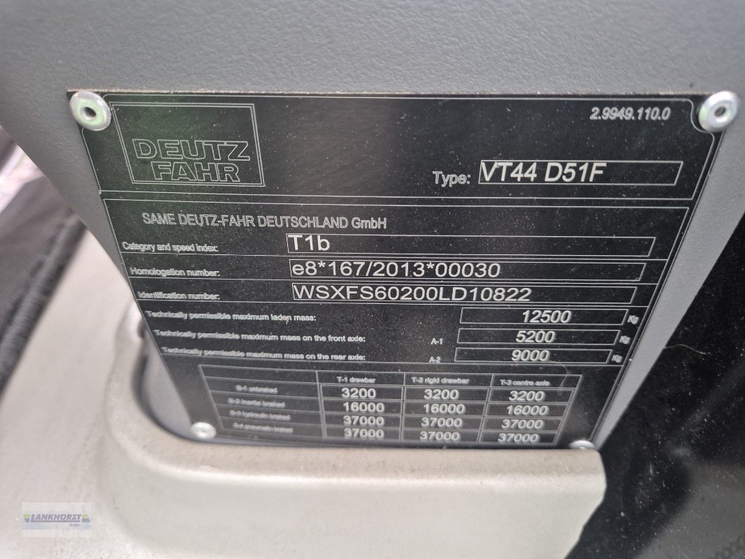 Traktor typu Deutz-Fahr Agrotron 6185 TTV, Gebrauchtmaschine v Wiefelstede-Spohle (Obrázok 19)