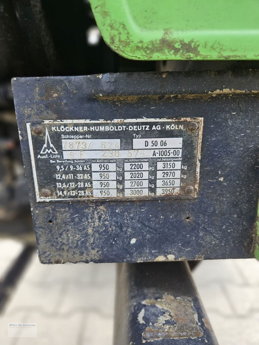 Traktor typu Deutz-Fahr D 5006, Gebrauchtmaschine v Erlbach (Obrázek 2)