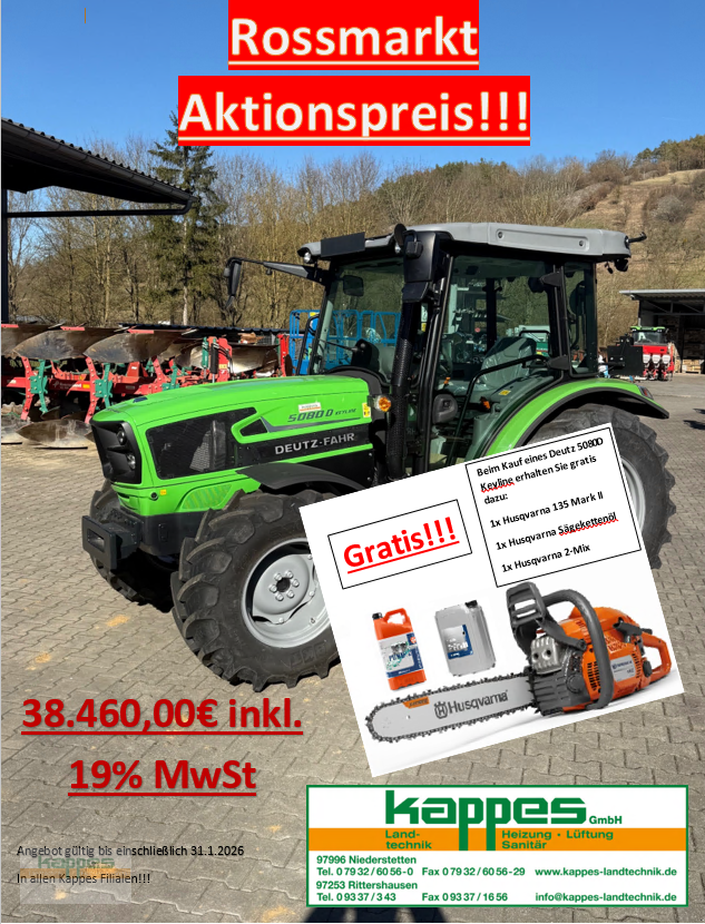 Traktor типа Deutz 5080D Keyline, Neumaschine в Niederstetten (Фотография 1)