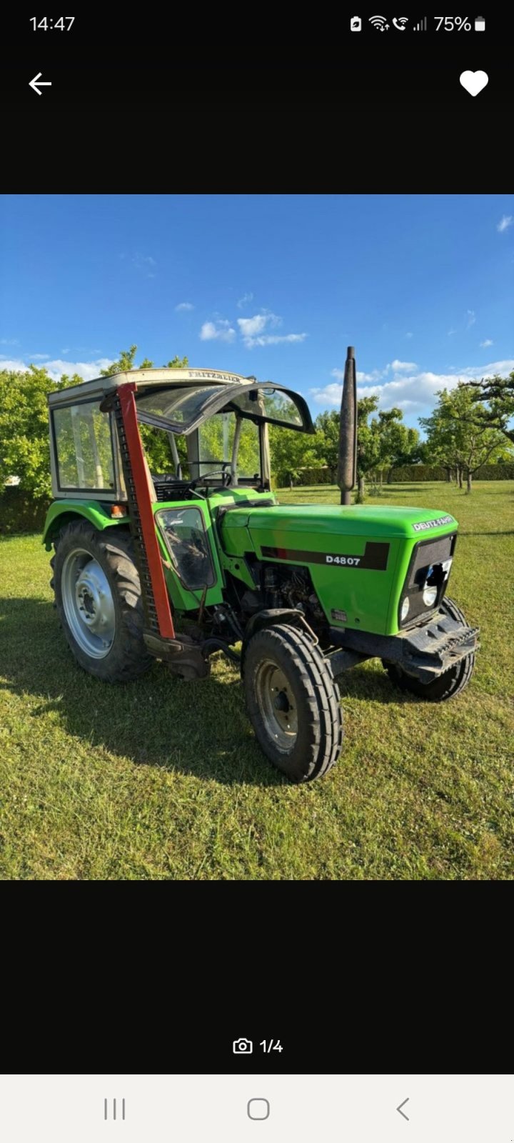 Traktor typu Deutz D 4807, Gebrauchtmaschine v Riedering (Obrázek 1)