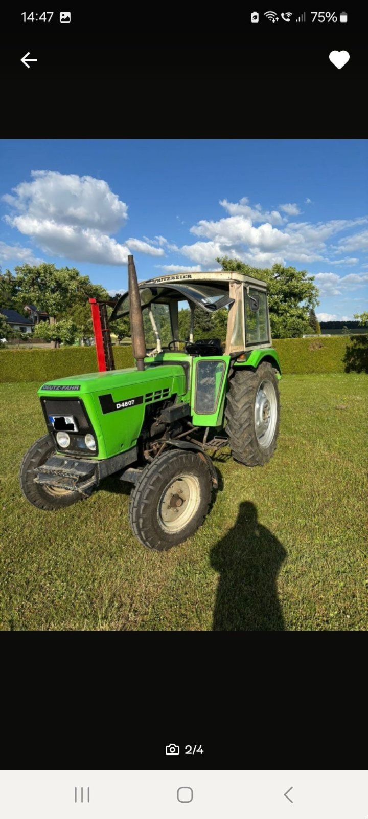 Traktor typu Deutz D 4807, Gebrauchtmaschine v Riedering (Obrázek 2)