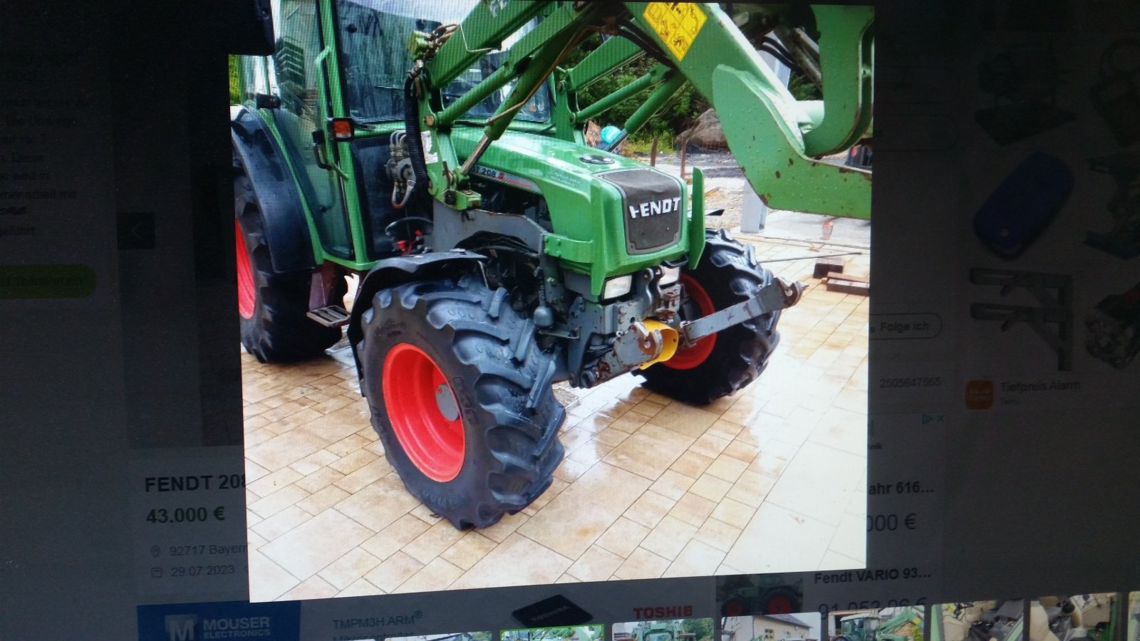 Traktor a típus Fendt 208 S, Gebrauchtmaschine ekkor: Reuth (Kép 19)