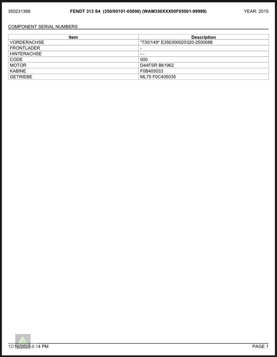 Traktor typu Fendt 313 Vario, Gebrauchtmaschine v Markt Hartmannsdorf (Obrázok 3)