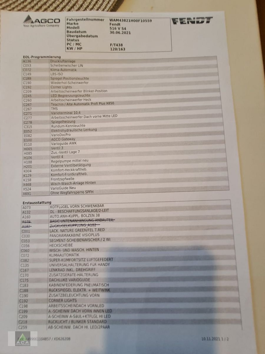 Traktor del tipo Fendt 516 Vario ProfiPlus, Gebrauchtmaschine In Markt Hartmannsdorf (Immagine 9)