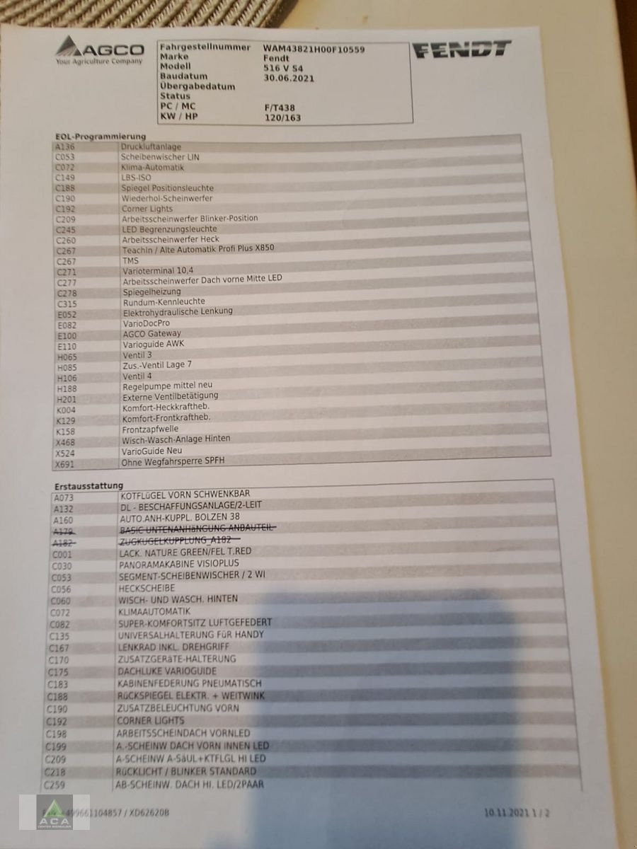 Traktor типа Fendt 516 Vario ProfiPlus, Gebrauchtmaschine в Markt Hartmannsdorf (Фотография 9)