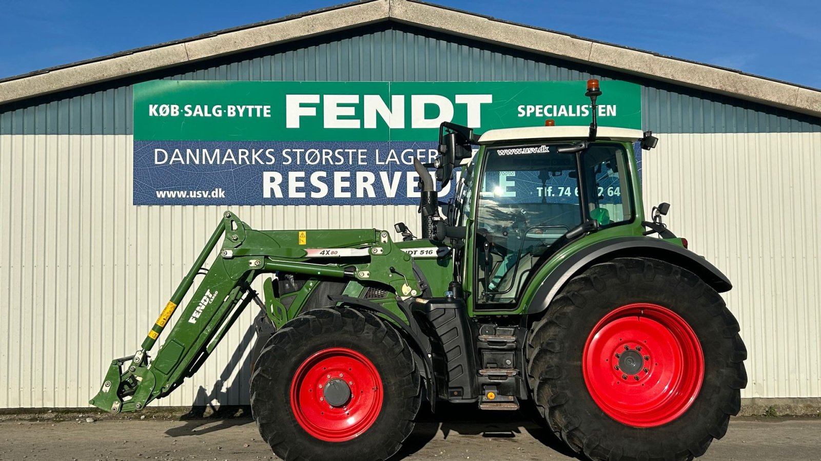 Traktor des Typs Fendt 516 Vario S4 Power Plus  Med Fendt Frontlæsser 4x80, Gebrauchtmaschine in Rødekro (Bild 1)