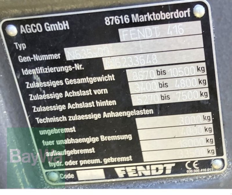 Traktor typu Fendt 516 VARIO SCR POWER, Gebrauchtmaschine w Obertraubling (Zdjęcie 22)