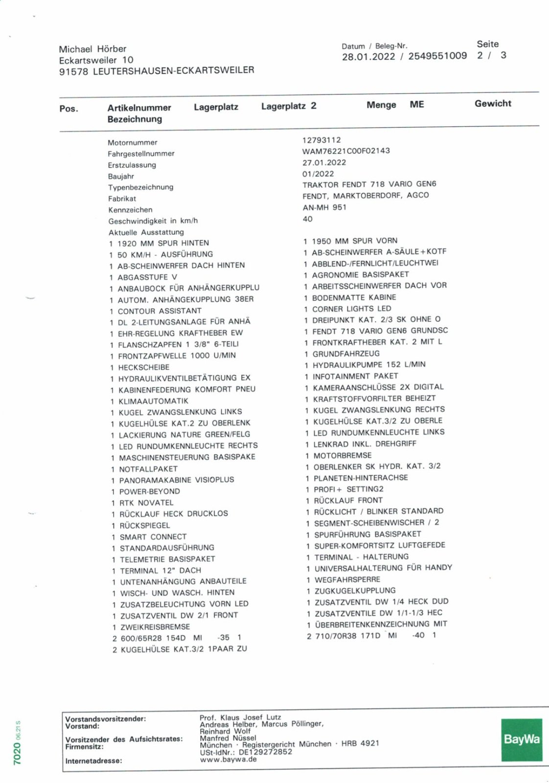 Traktor typu Fendt 718 Vario ProfiPlus, Gebrauchtmaschine v Leutershausen (Obrázek 8)