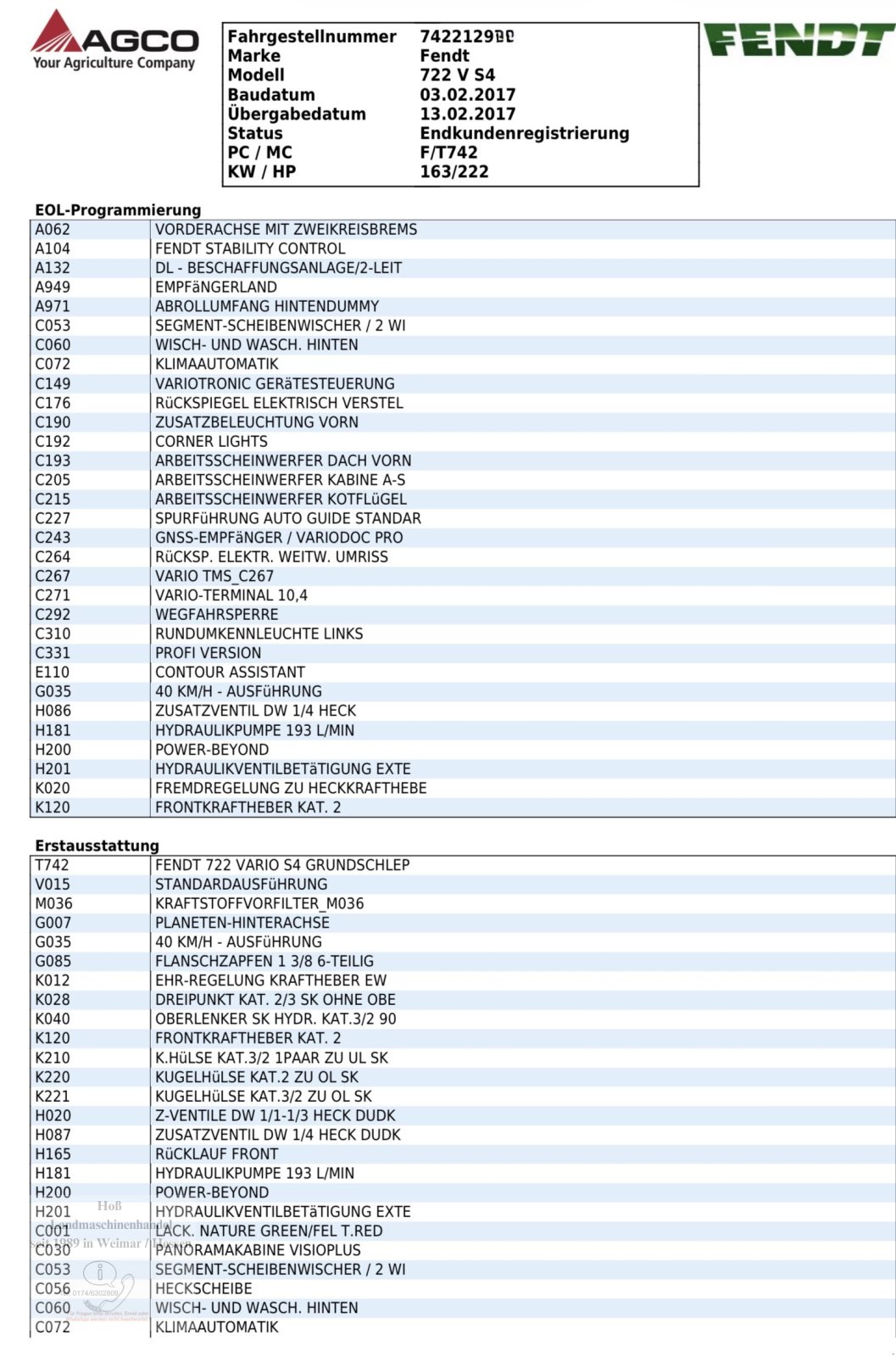 Traktor типа Fendt 722 Vario ProfiPlus S4, Bj 17, 6.170 h, RTK ( 718 720 724 ), Gebrauchtmaschine в Weimar/Hessen (Фотография 3)