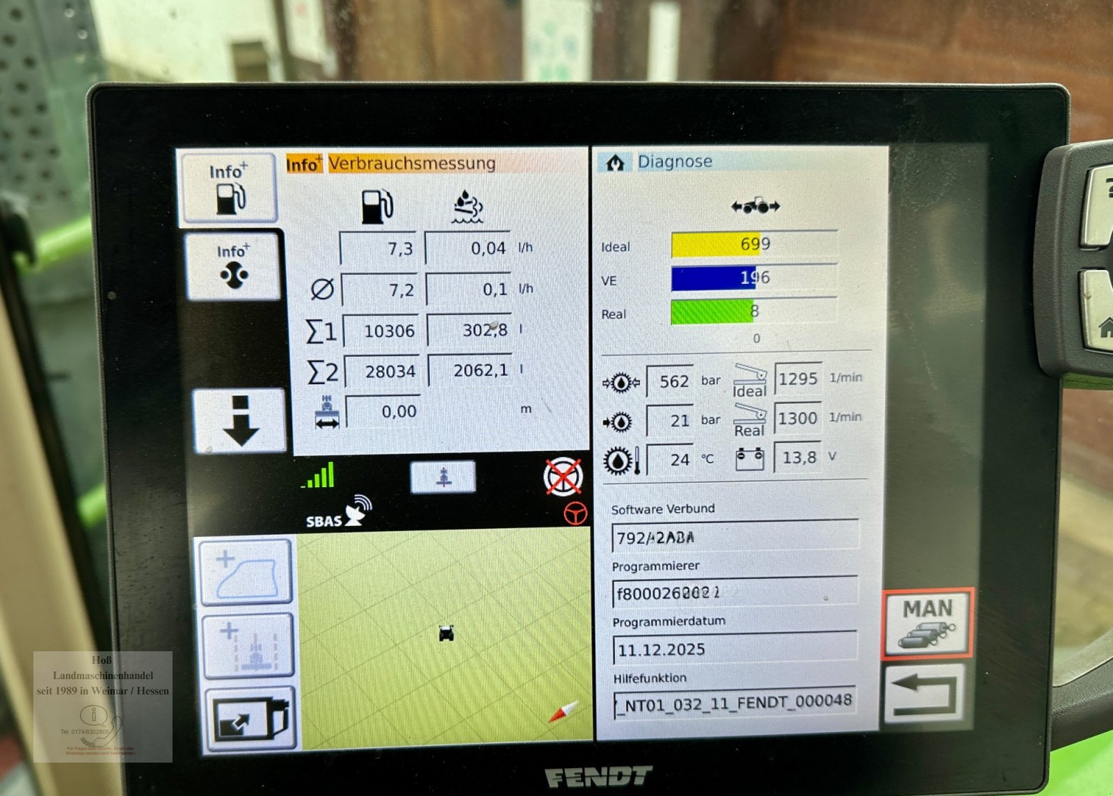 Traktor of the type Fendt 722 Vario ProfiPlus S4, Bj 17, 6.170 h, RTK ( 718 720 724 ), Gebrauchtmaschine in Weimar/Hessen (Picture 16)