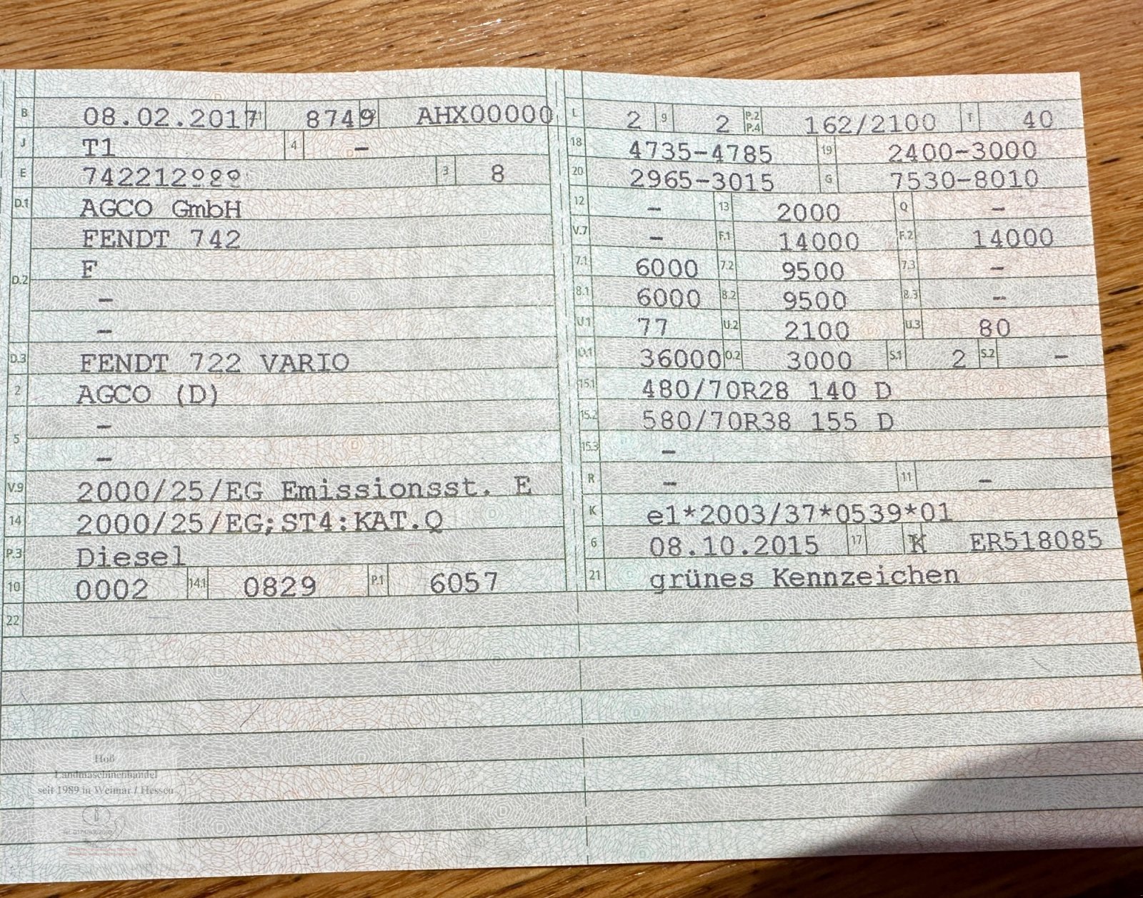 Traktor of the type Fendt 722 Vario ProfiPlus S4, Bj 17, 6.170 h, RTK ( 718 720 724 ), Gebrauchtmaschine in Weimar/Hessen (Picture 19)