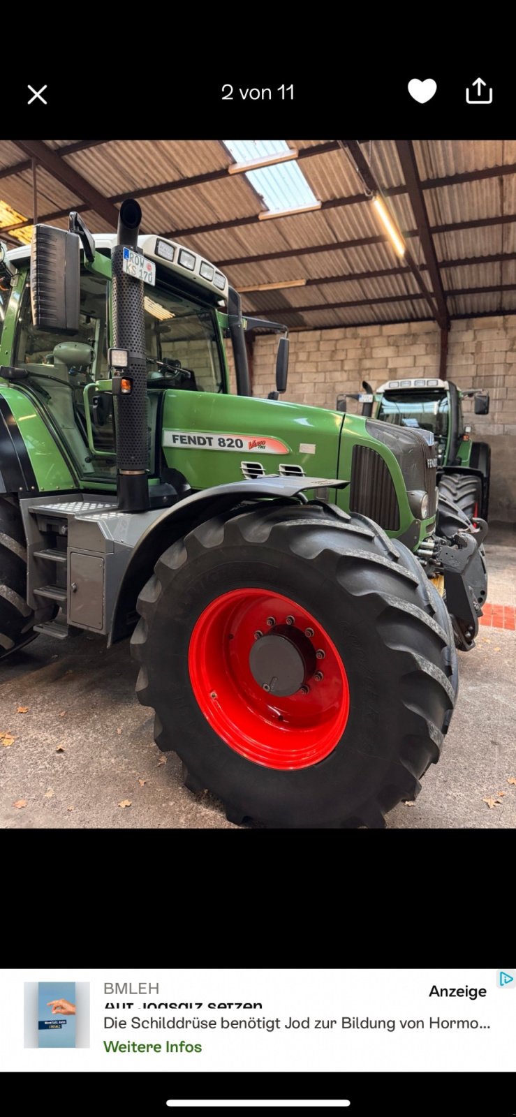 Traktor типа Fendt 820 Vario, Gebrauchtmaschine в Horstedt (Фотография 2)