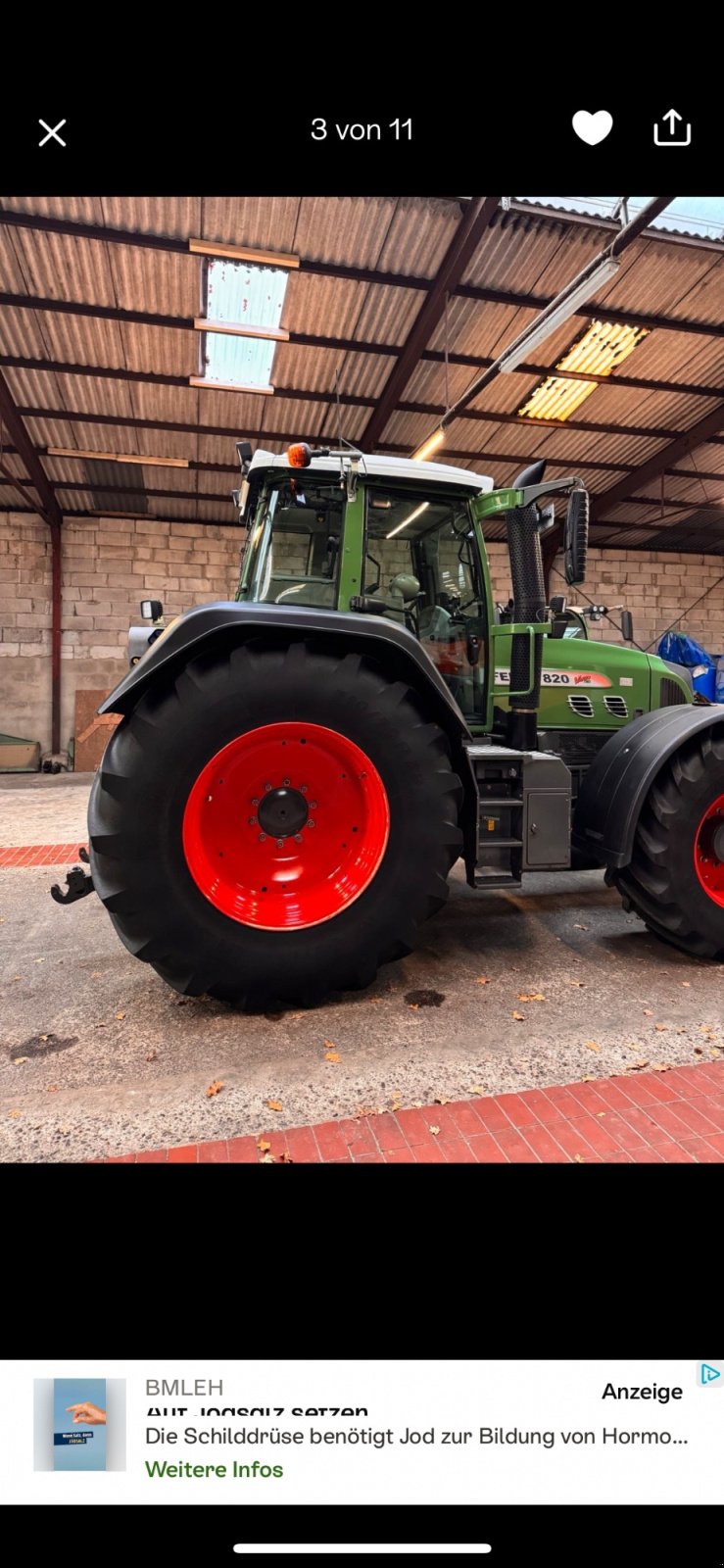 Traktor типа Fendt 820 Vario, Gebrauchtmaschine в Horstedt (Фотография 3)