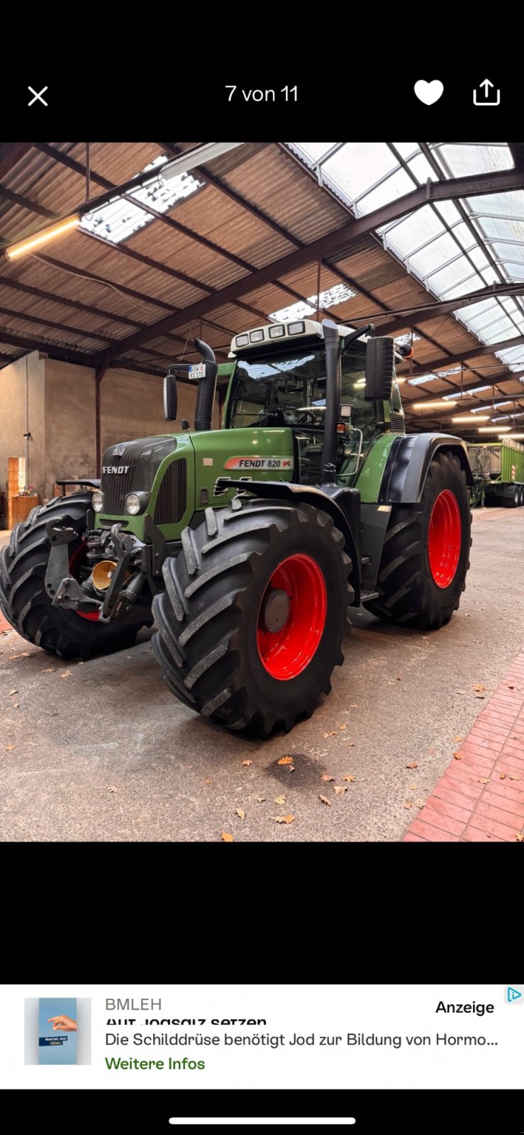 Traktor типа Fendt 820 Vario, Gebrauchtmaschine в Horstedt (Фотография 8)