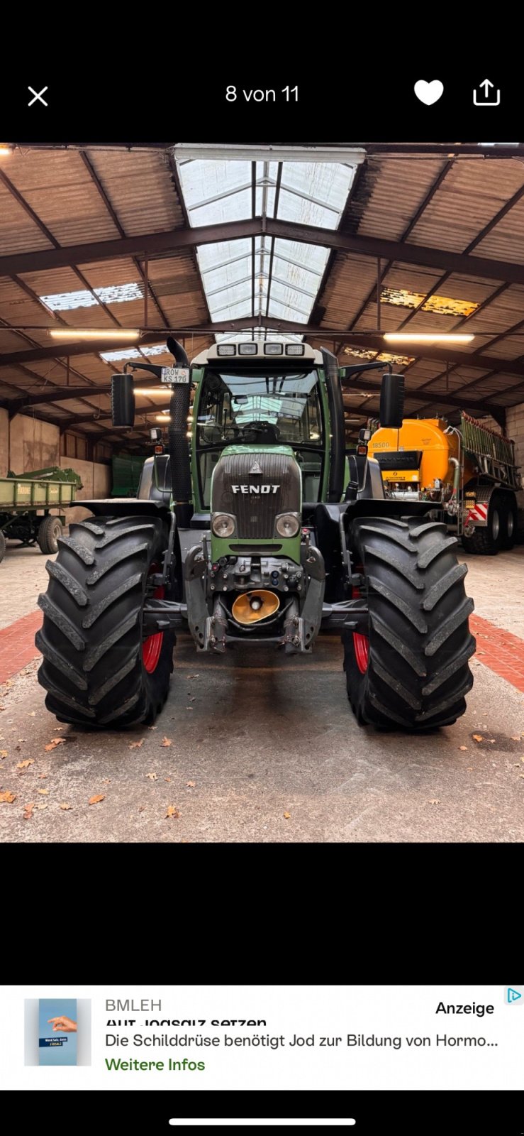 Traktor типа Fendt 820 Vario, Gebrauchtmaschine в Horstedt (Фотография 9)