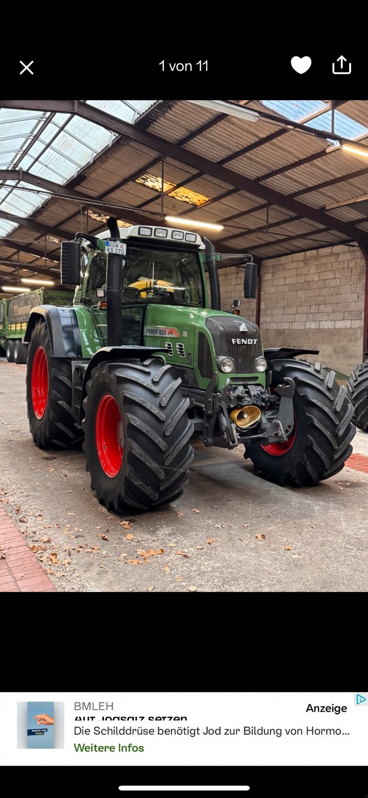 Traktor типа Fendt 820 Vario, Gebrauchtmaschine в Horstedt (Фотография 1)
