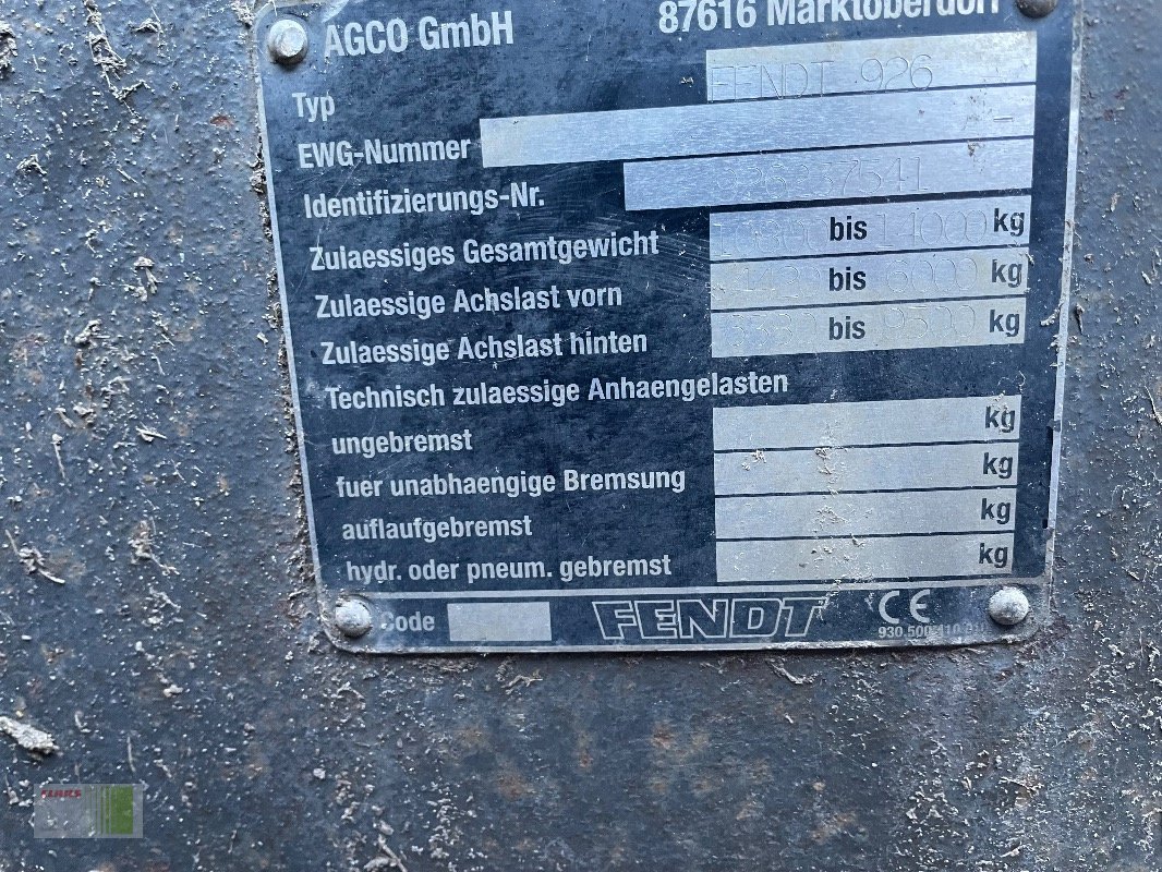 Traktor of the type Fendt 926 VARIO, Gebrauchtmaschine in Schenefeld (Picture 2)