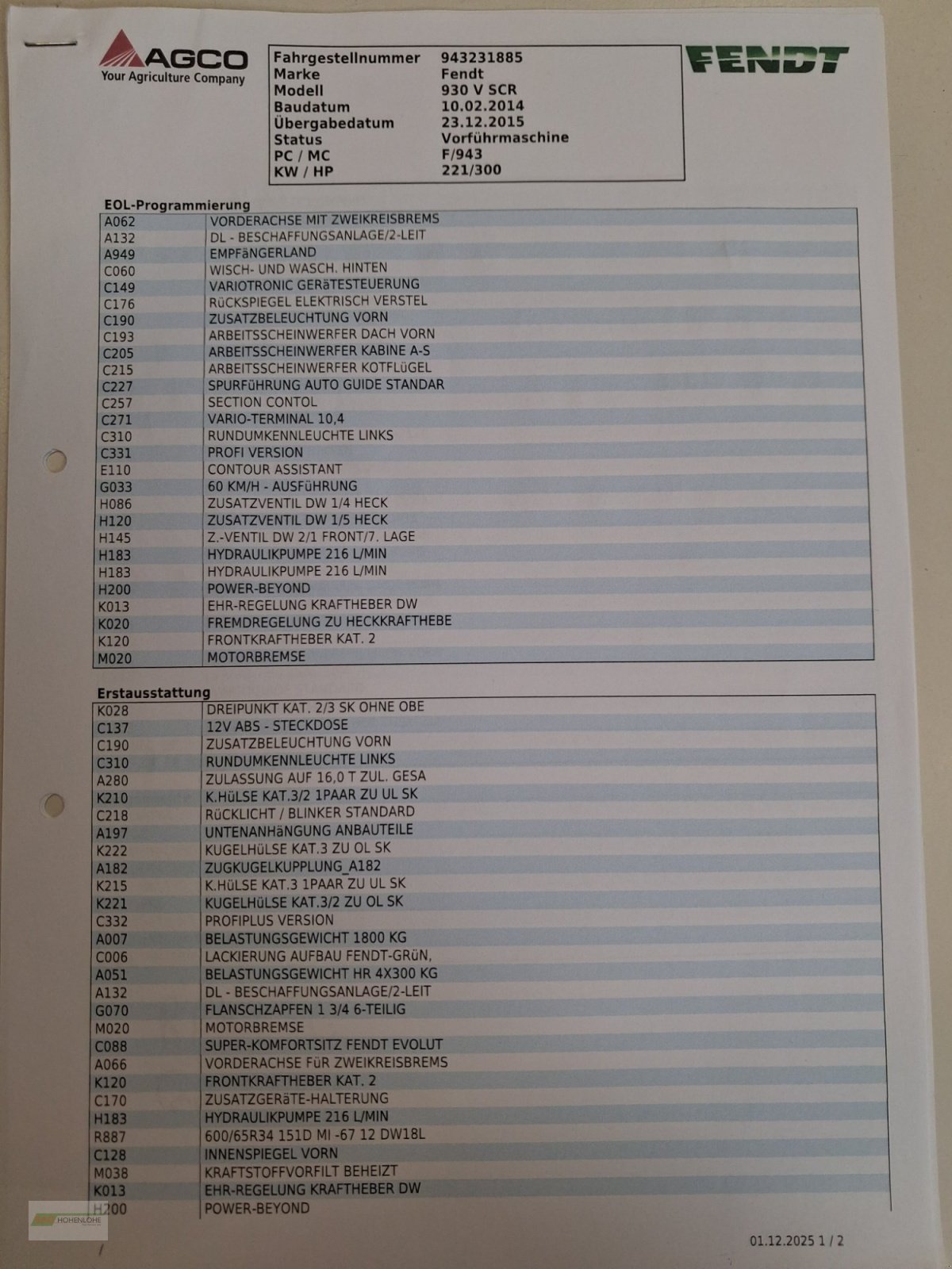Traktor del tipo Fendt 930 Vario ProfiPlus, Gebrauchtmaschine In Waldenburg (Immagine 16)