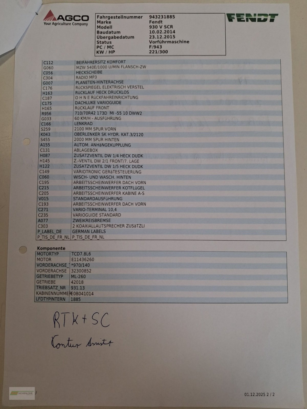 Traktor del tipo Fendt 930 Vario ProfiPlus, Gebrauchtmaschine In Waldenburg (Immagine 17)