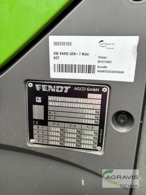 Traktor typu Fendt 936 VARIO GEN-7, Gebrauchtmaschine v Angermünde (Obrázek 6)