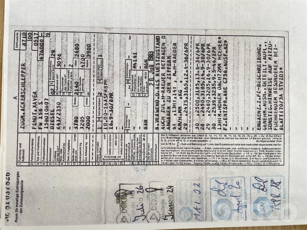 Traktor типа Fendt FW 158S, Gebrauchtmaschine в Düsseldorf (Фотография 5)