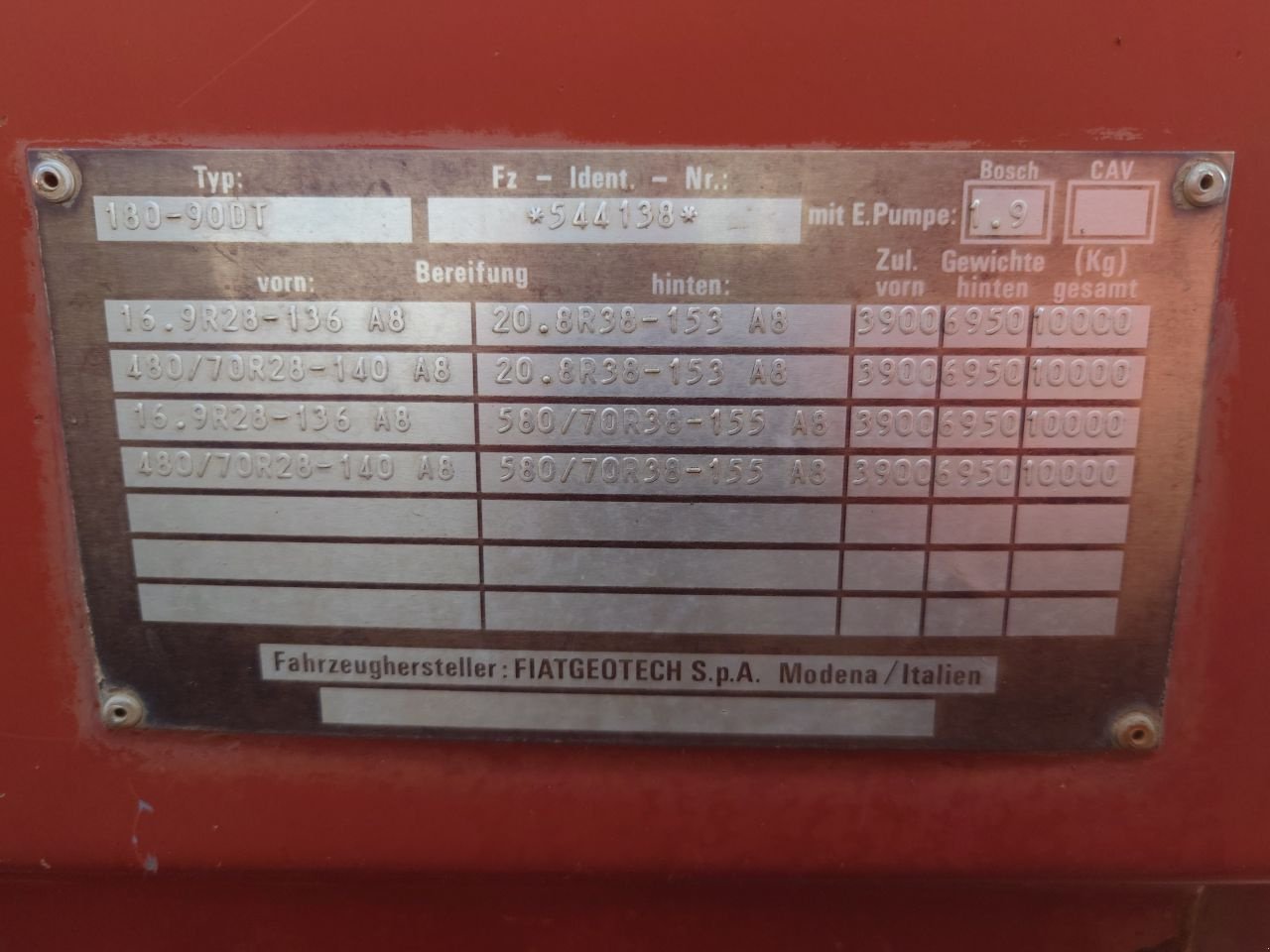 Traktor типа Fiat 180-90 DT, Gebrauchtmaschine в Wieringerwerf (Фотография 10)