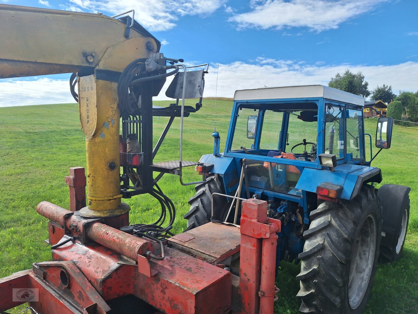 Traktor tipa Ford 7610 A  komplett mit Holzrückewagen, Ladekran und Holzzange. (Verkauf nur an Gewerbe/ Handel oder Export)!, Gebrauchtmaschine u Tschirn (Slika 12)