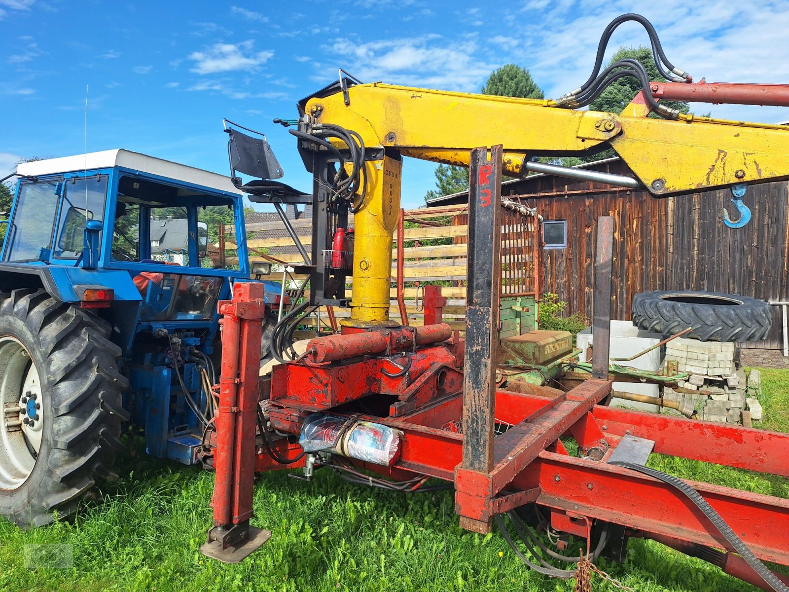 Traktor tipa Ford 7610 A  komplett mit Holzrückewagen, Ladekran und Holzzange. (Verkauf nur an Gewerbe/ Handel oder Export)!, Gebrauchtmaschine u Tschirn (Slika 13)